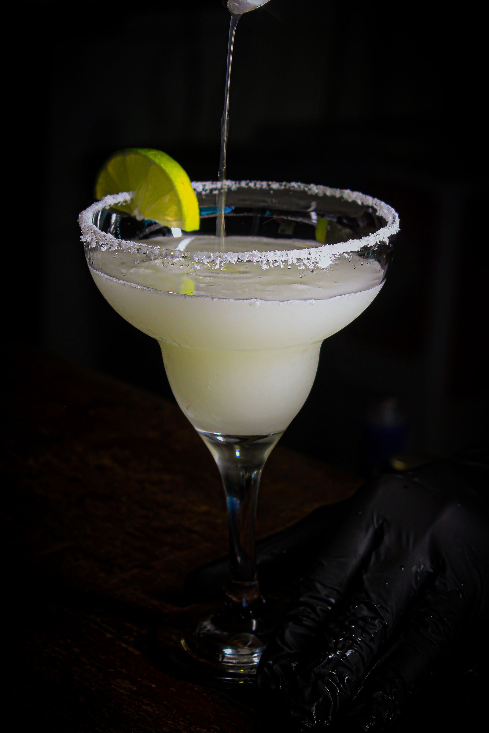 House margarita made with fresh lime and premium tequila